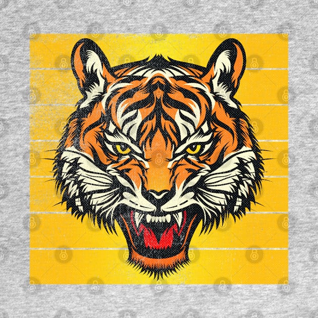 Distressed Tiger Vintage Roar by machmigo